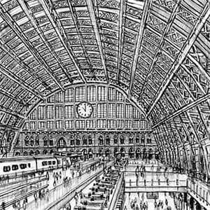 Interior of St Pancras Station