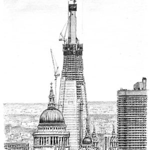 Drawing of Shard of Glass from Parliament Hill