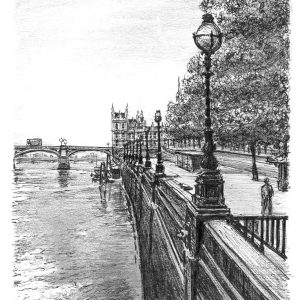 Prints of View of Westminster Bridge in summer Drawing