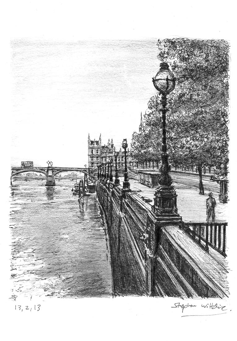 Prints of View of Westminster Bridge in summer Drawing