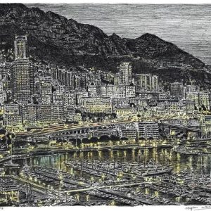 Prints of Monte Carlo in the evening Drawing