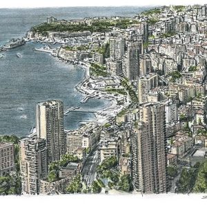 Prints of Monte Carlo Drawing - Skyline Art