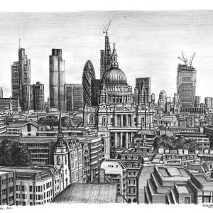St Pauls Cathedral and the City of London skyline