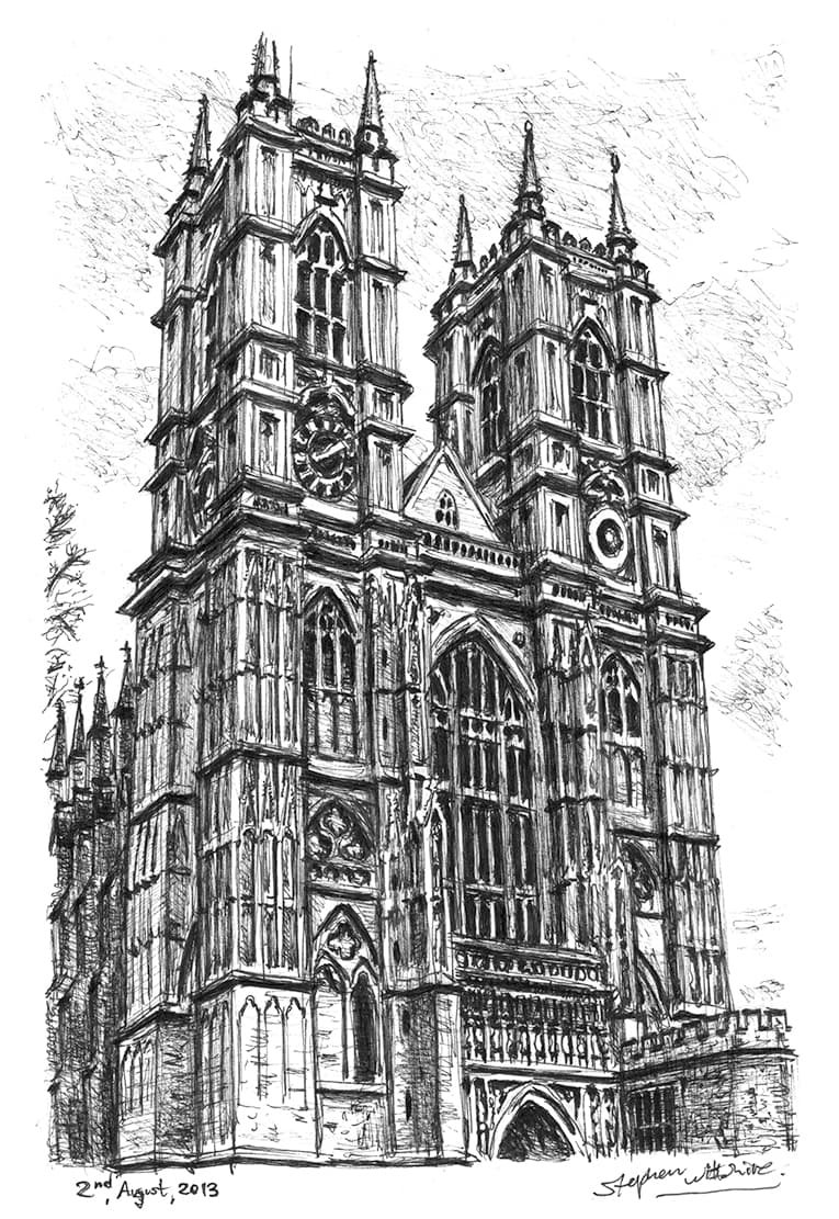 Prints of Westminster Abbey Drawing