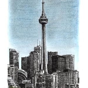 Prints of CN Tower, Toronto Drawing