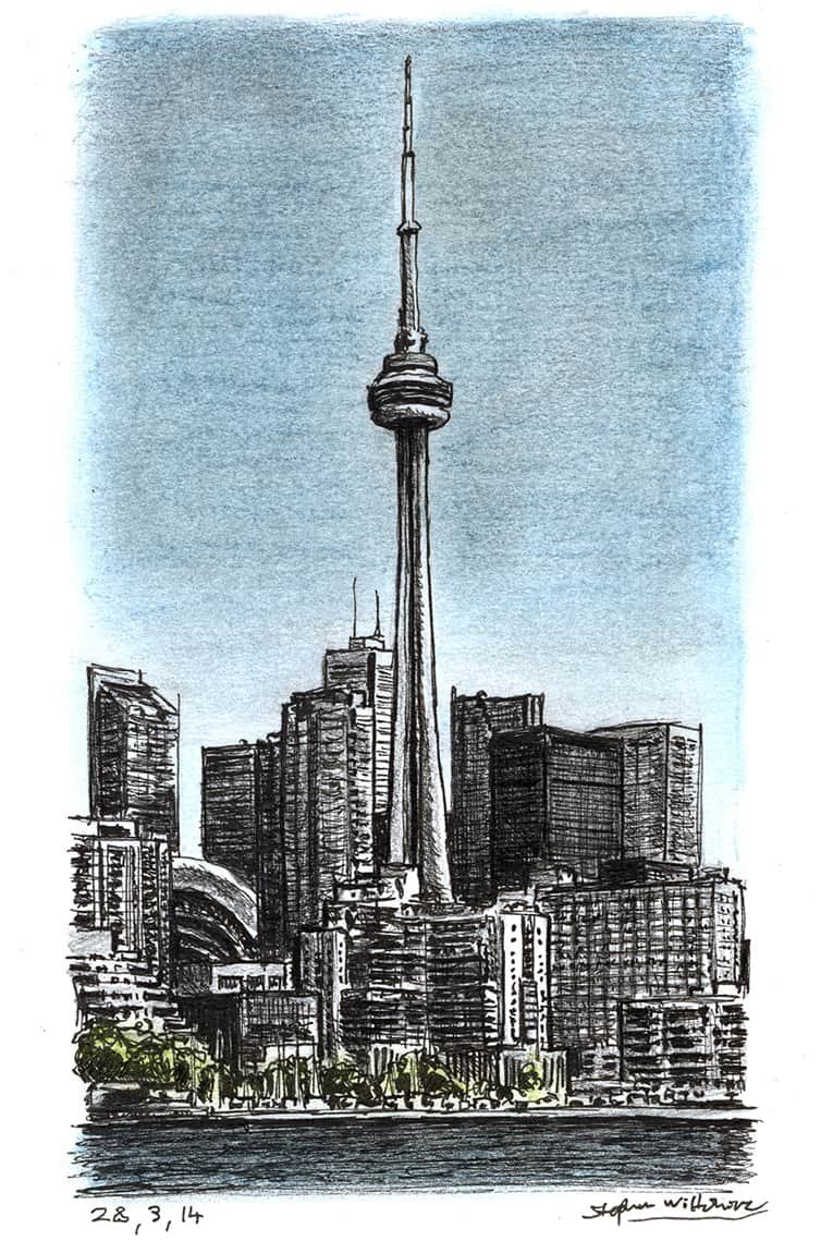 Prints of CN Tower, Toronto Drawing