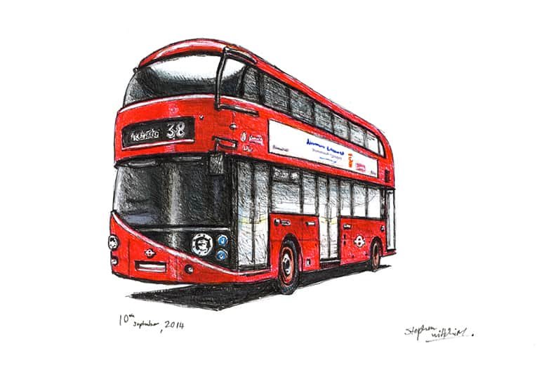 Prints of The new Routemaster bus Drawing