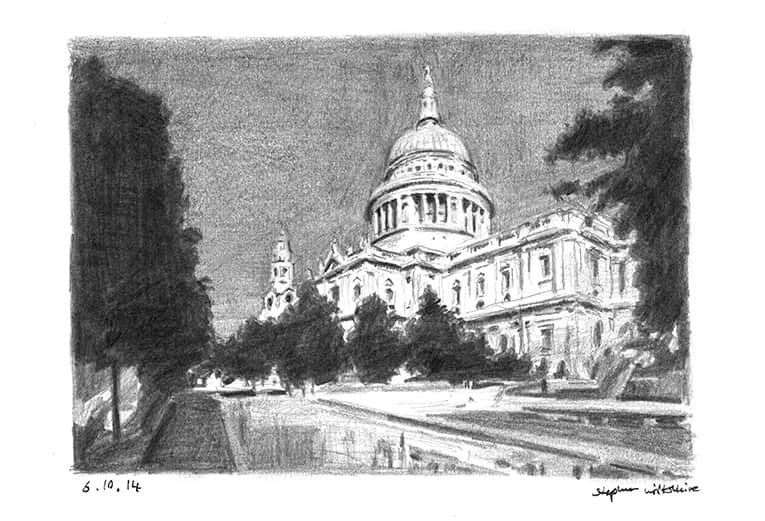 Prints of St Pauls Cathedral 2014 Drawing