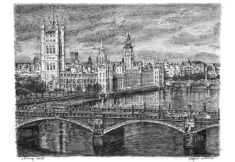 Prints of Houses of Parliament 2015 Drawing
