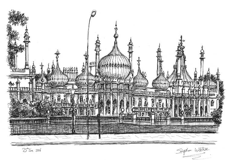 Prints of Brighton Pavilion Drawing