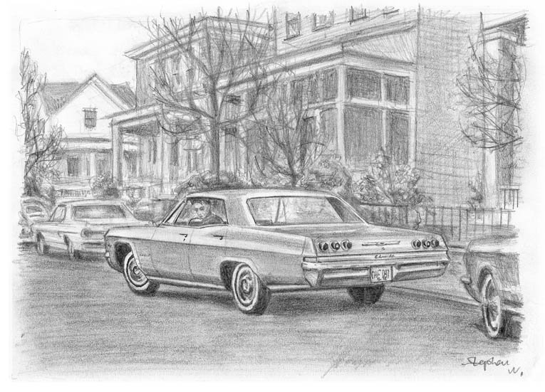 Prints of 1965 Chevrolet Impala Drawing
