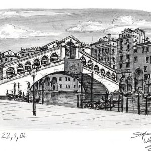 Prints of Rialto Bridge Venice Drawing