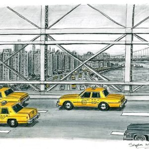Prints of Some New York taxis from Brooklyn Bridge