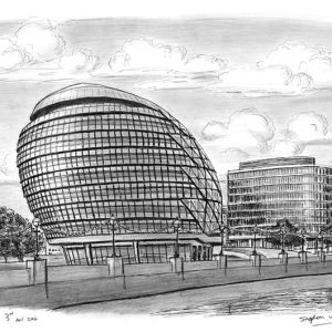 Prints of New Mayors Office City Hall Drawing