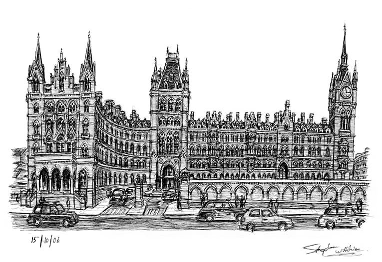 Prints of St Pancras Station 2006 Drawing