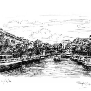 Drawing of Little Venice - Art for Sale