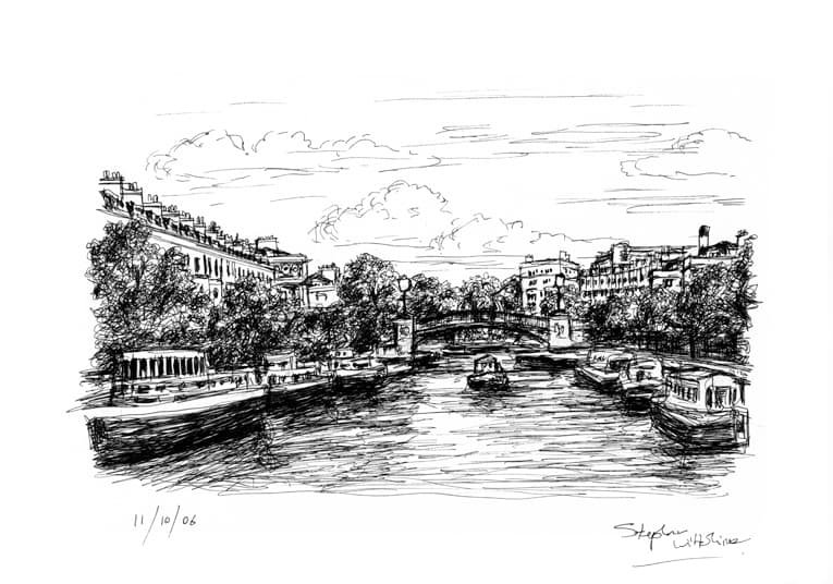 Drawing of Little Venice - Art for Sale