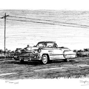 Drawing of 1949 Buick Roadmaster Convertible