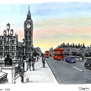Big Ben and Houses of Parliament from Westminster Bridge