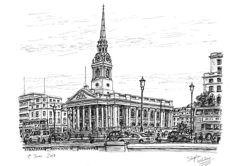 Prints of St Martin in the fields Drawing