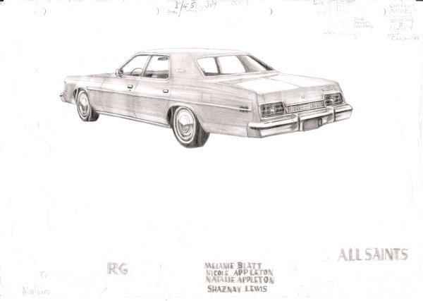 Drawing of 1973 Ford Galaxy 500