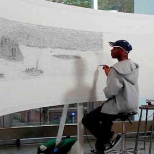 Prints of New York Panorama Drawing