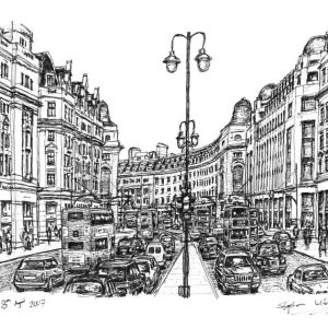 Drawing of Regent Street London