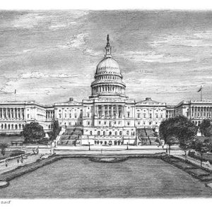 Prints of Capitol Hill Drawing - Sketches for Sale
