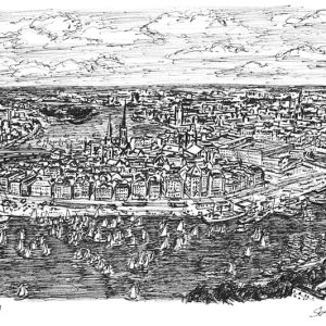 Prints of Stockholm Drawing - Urban Artworks