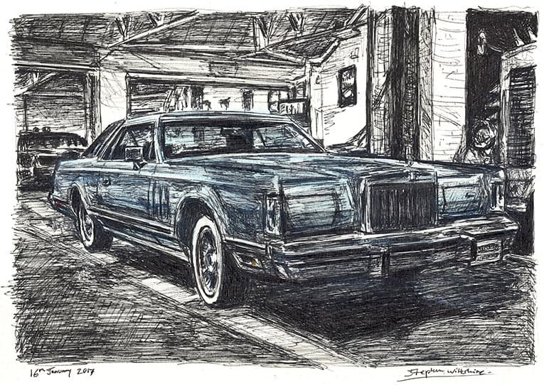 Prints of 1977-79 Lincoln Continental Mark V Drawing