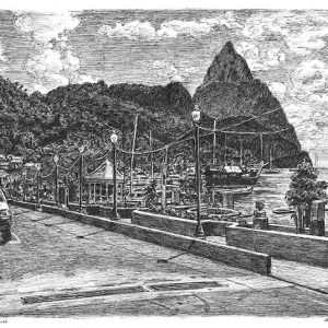 Prints of Soufriere, St Lucia Drawing