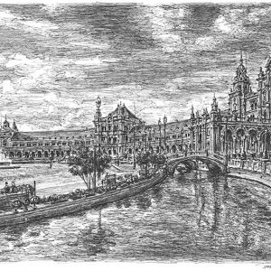 Prints of Seville Drawing - Architectural Art