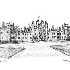 Prints of Hampton Court Drawing - Skyline Art