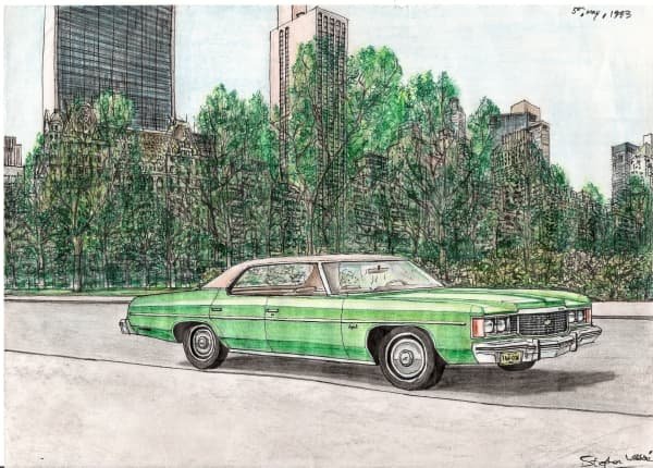 Prints of 1974 Chevy Impala Drawing