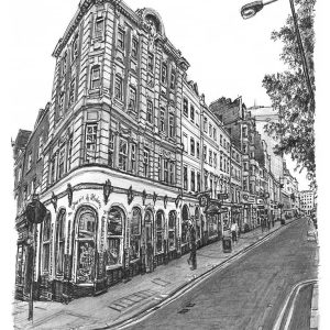 Drawing of Jermyn Street, London