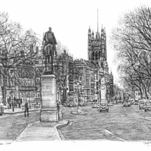 Drawing of Whitehall Road, London