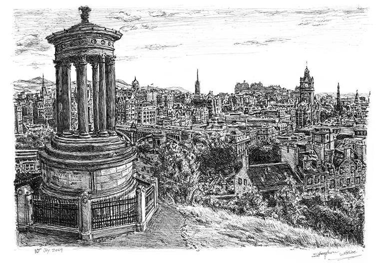 the Original or View of Edinburgh from Calton Hill