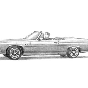 Prints of 1975 Buick Le Sabre Convertible Drawing