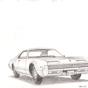 Drawing of 1966 Oldsmobile Toronado
