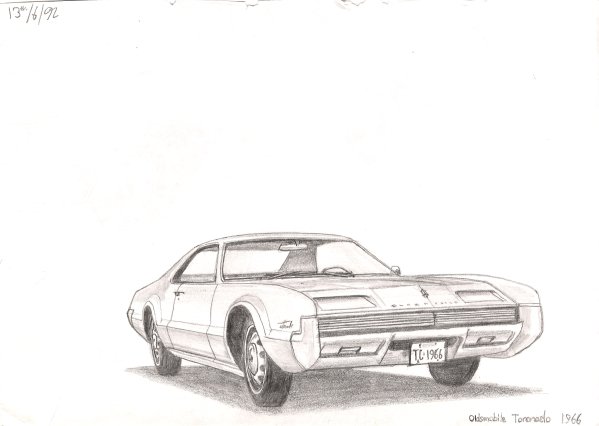 Drawing of 1966 Oldsmobile Toronado