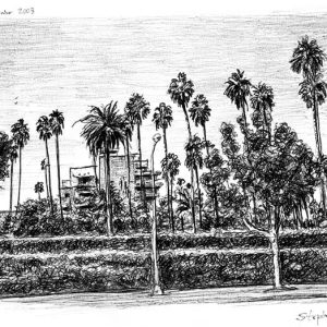 Frame the Original Beverly Hills 2003 Drawing by Stephen Wiltshire