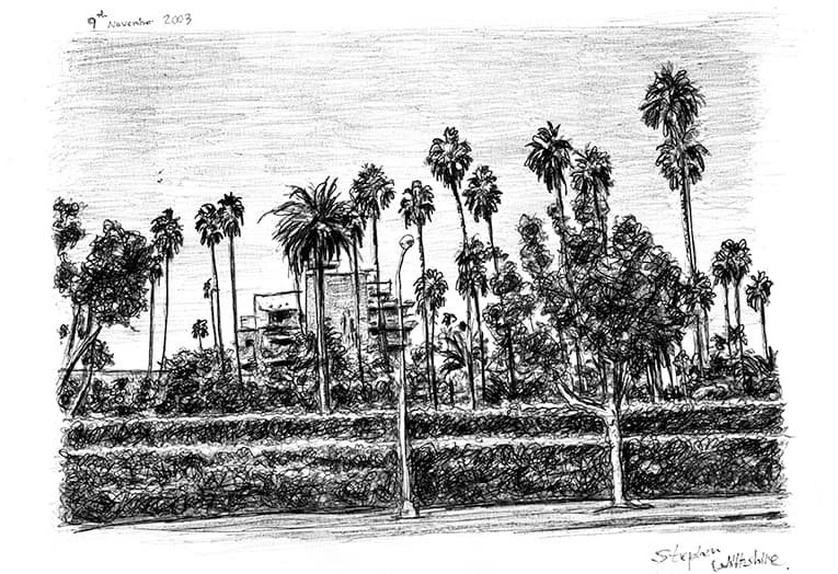 Frame the Original Beverly Hills 2003 Drawing by Stephen Wiltshire