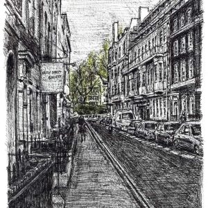 Drawing of Frith Street, Soho - Urban Artworks
