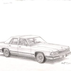 Drawing of 1988-90 Mercury Grand Marquis