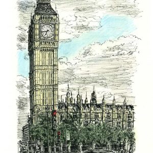 Prints of Big Ben in July 2009 Drawing