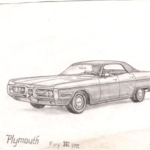 Drawing of 1972 Plymouth Fury III