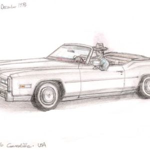 Drawing of 1976 Cadillac Eldorado Convertible