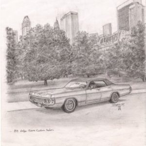 Drawing of 1971 Dodge Polara Custom Sedan