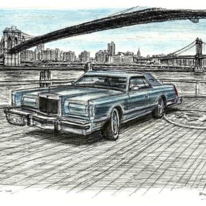 Prints of 1977 Lincoln Continental at Brooklyn Heights