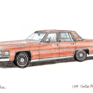 Prints of 1979 Cadillac Fleetwood Brougham Drawing
